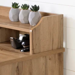 Computer Desk with Hutch - Versa Nordik Oak