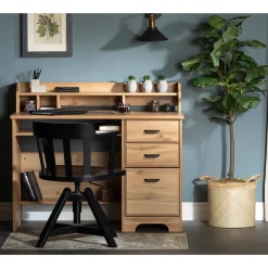 Computer Desk with Hutch - Versa Nordik Oak