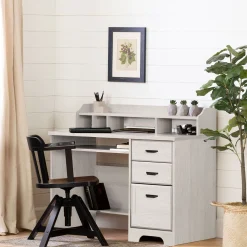 Computer Desk with Hutch - Versa Winter Oak