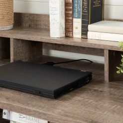 Computer Desk with Hutch - Versa Weathered Oak