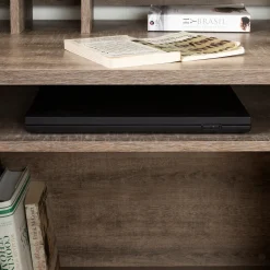 Computer Desk with Hutch - Versa Weathered Oak