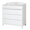 Cotton Candy Changing Table with Drawers - Pure White