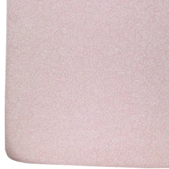 Cotton Jersey Crib Fitted Sheet -P ink flower