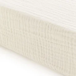 Cotton Muslin Crib Sheet - coconut Milk