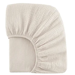 Cotton Muslin Crib Sheet - Moonbeam