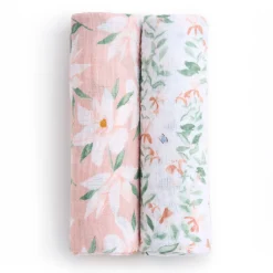 Cotton Muslin Swaddles (2) - Butterfly Garden