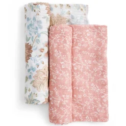Cotton Muslin Swaddles(2) - Victorian Flowers