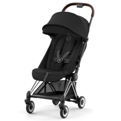Coya Stroller - Chrome Frame with Sepia Black Seat