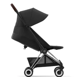 Coya Stroller - Chrome Frame with Sepia Black Seat