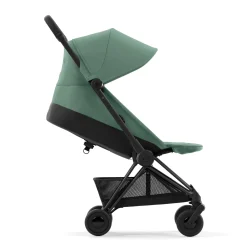 Coya Stroller - Matte Black Frame with Leaf Green Seat