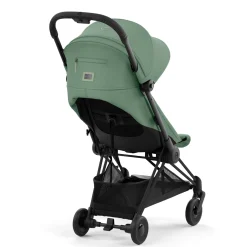 Coya Stroller - Matte Black Frame with Leaf Green Seat