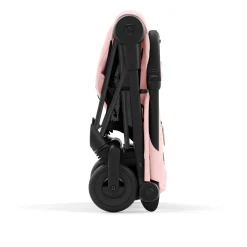 Coya Stroller - Matte Black Frame with Peach Pink Seat