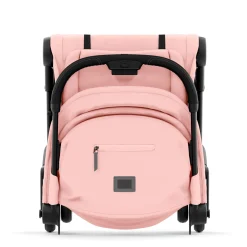 Coya Stroller - Matte Black Frame with Peach Pink Seat