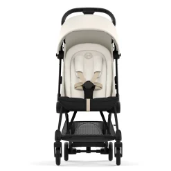 Coya Stroller - Matte Black Frame with Off-White Seat