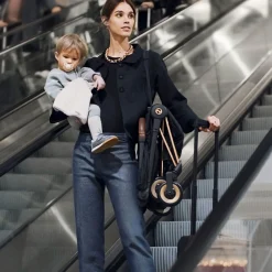 Coya Stroller - Matte Black Frame with Mirage Grey Seat