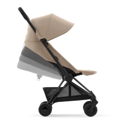 Coya Stroller - Matte Black Frame with Sepia Beige Seat