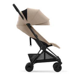 Coya Stroller - Matte Black Frame with Sepia Beige Seat