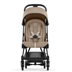 Coya Stroller - Matte Black Frame with Sepia Beige Seat