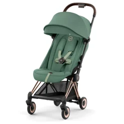 Coya Stroller - Rose Gold Frame with Leaf Green Seat