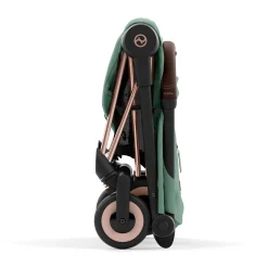 Coya Stroller - Rose Gold Frame with Leaf Green Seat