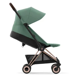Coya Stroller - Rose Gold Frame with Leaf Green Seat