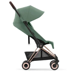 Coya Stroller - Rose Gold Frame with Leaf Green Seat