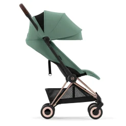 Coya Stroller - Rose Gold Frame with Leaf Green Seat