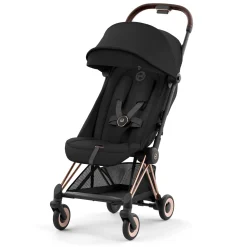 Coya Stroller - Rose Gold Frame with Sepia Black Seat