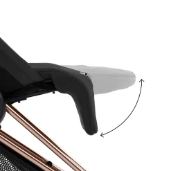 Coya Stroller - Rose Gold Frame with Sepia Black Seat