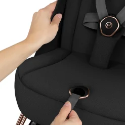 Coya Stroller - Rose Gold Frame with Sepia Black Seat