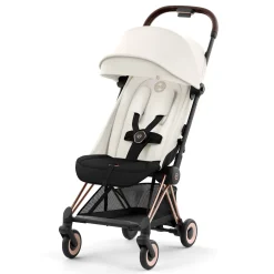 Coya Stroller - Rose Gold Frame with Off-White Seat