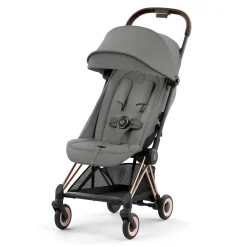 Coya Stroller - Rose Gold Frame with Mirage Grey Seat