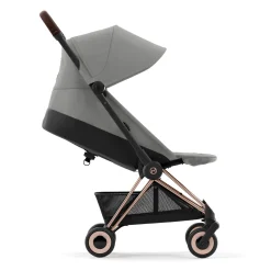 Coya Stroller - Rose Gold Frame with Mirage Grey Seat