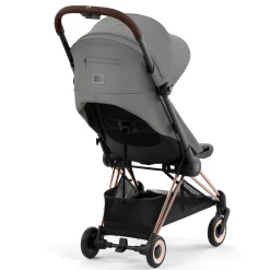 Coya Stroller - Rose Gold Frame with Mirage Grey Seat