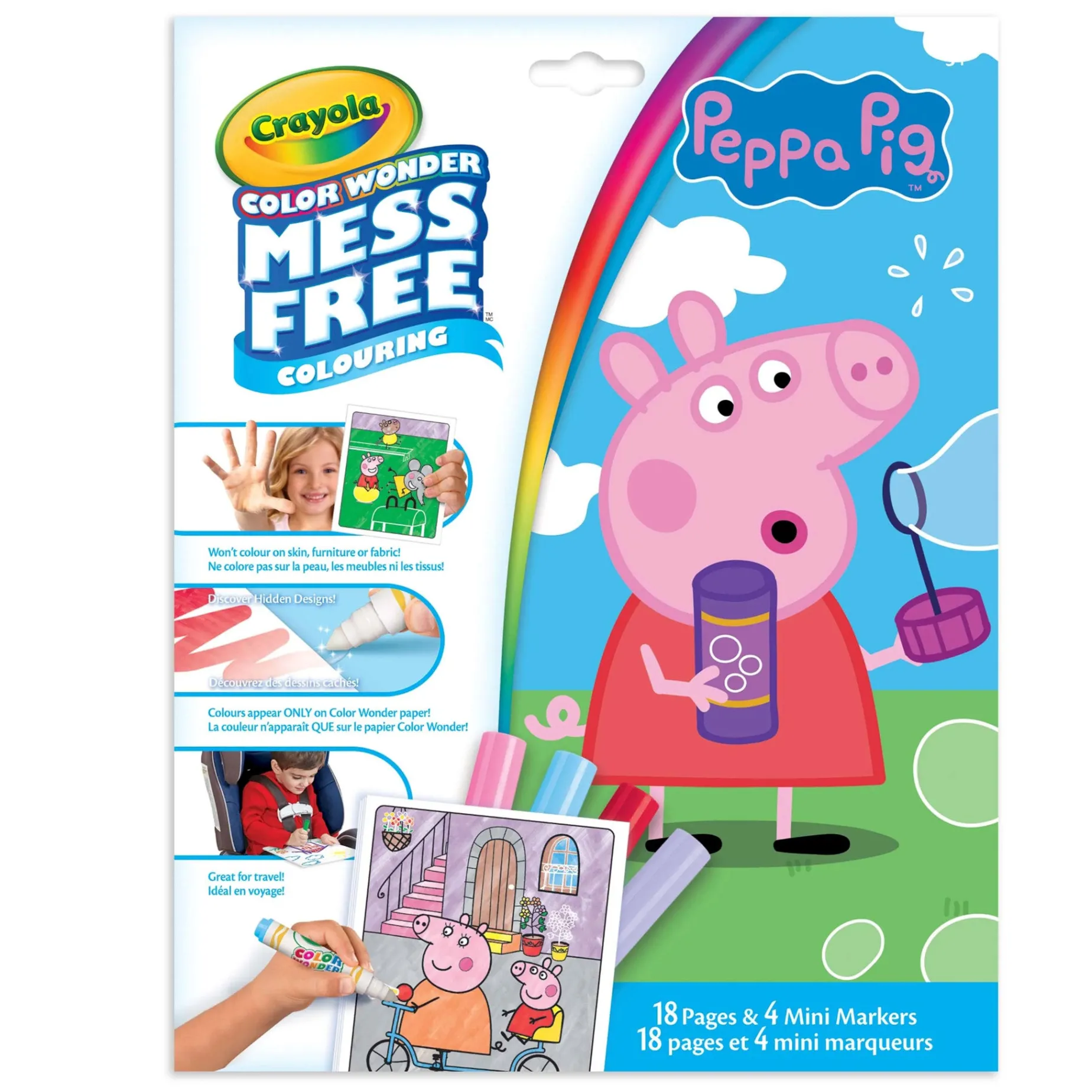 Crayola Color Wonder Mess-Free Colouring Pages & Mini Markers - Peppa Pig