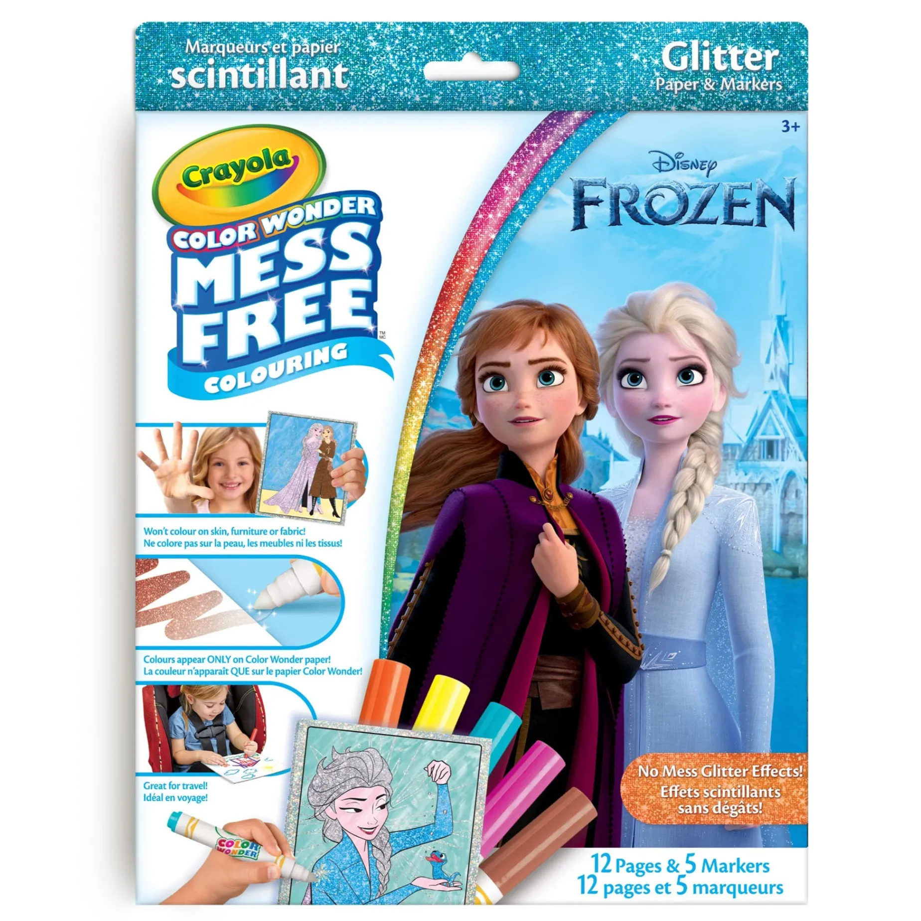 Crayola Color Wonder Mess-Free Glitter Paper & Markers Kit - Frozen