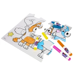 Crayola Colour & Erase Reusable Puzzle Set, Bluey