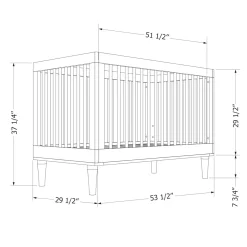 Crib 3-1 White Cotton Candy