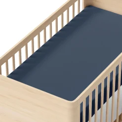 Crib Fitted Sheet - Navy