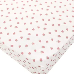 Crib Fitted Sheet - Strawberries