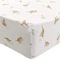Crib Fitted Sheet Kangaroo - Special Edition CHU Sainte‑Justine Foundation