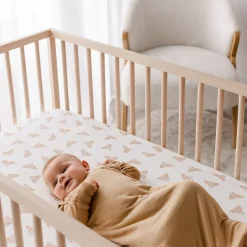 Crib Fitted Sheet-croissants