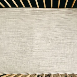 Crib Sheet - Muslin Greige