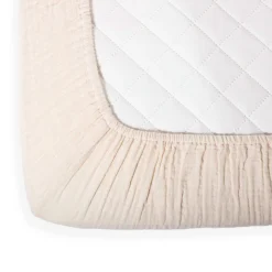Crib Sheet - Muslin Greige