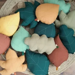 Cushion Birch Leaf - Mustard