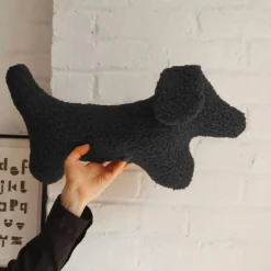 Dachshund Dog Pillow - Black