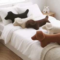 Dachshund Dog Pillow - Black