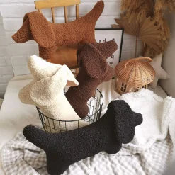 Dachshund Dog Pillow - Black