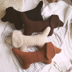Dachshund Dog Pillow - Rust