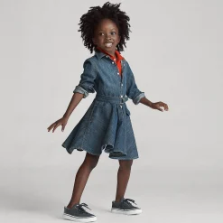 Denim Shirt Dress 2-6x